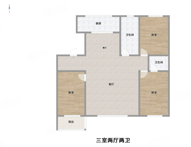 时代名都3室2厅2卫160㎡南北105万