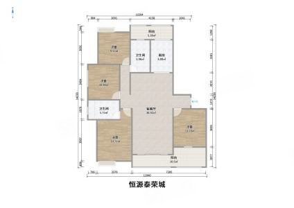 恒源泰荣诚4室2厅2卫155㎡南北140万