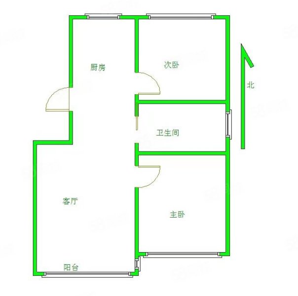 万象家园2室2厅1卫92㎡南北67万