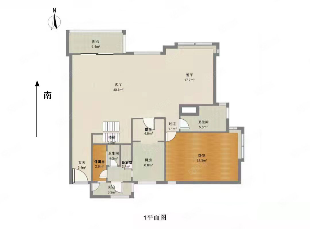 蓝天水岸(华发新城一期)6室2厅5卫302.37㎡南750万