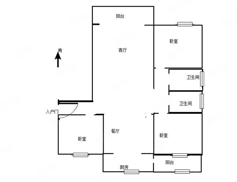 六安碧桂园(B区)3室2厅2卫130㎡南北60万