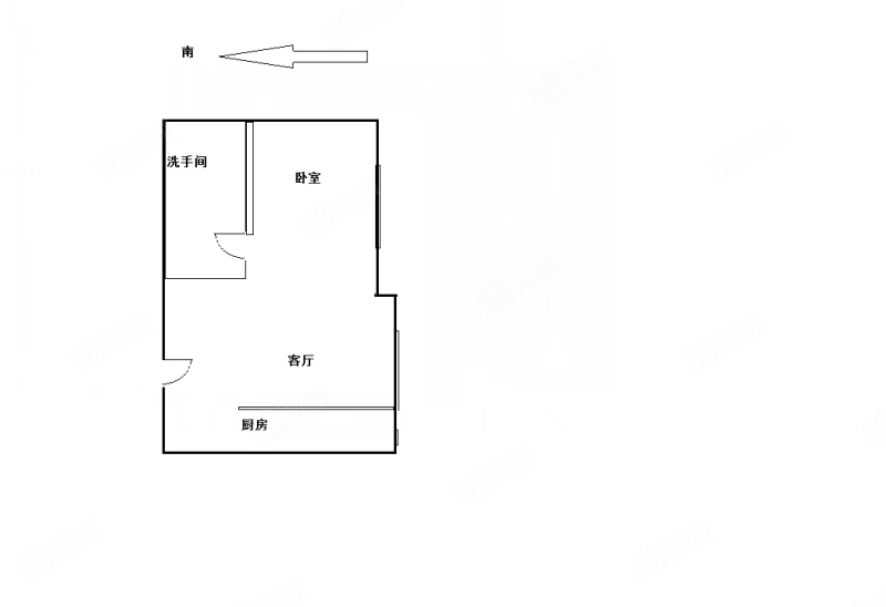 领仕SOHO1室1厅1卫56㎡南60万