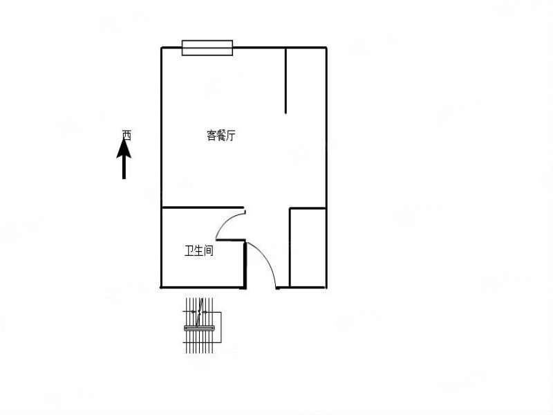 报业尚都1室0厅1卫46.78㎡西北30万