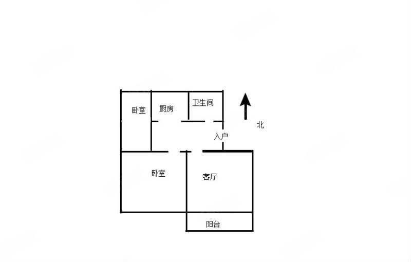 永安一村2室1厅1卫58㎡南北65万