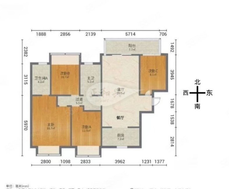 建发鼎华北大珑廷4室2厅2卫127.85㎡东北140万