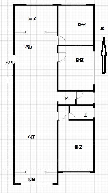 宝龙花园3室2厅2卫127㎡南北130万