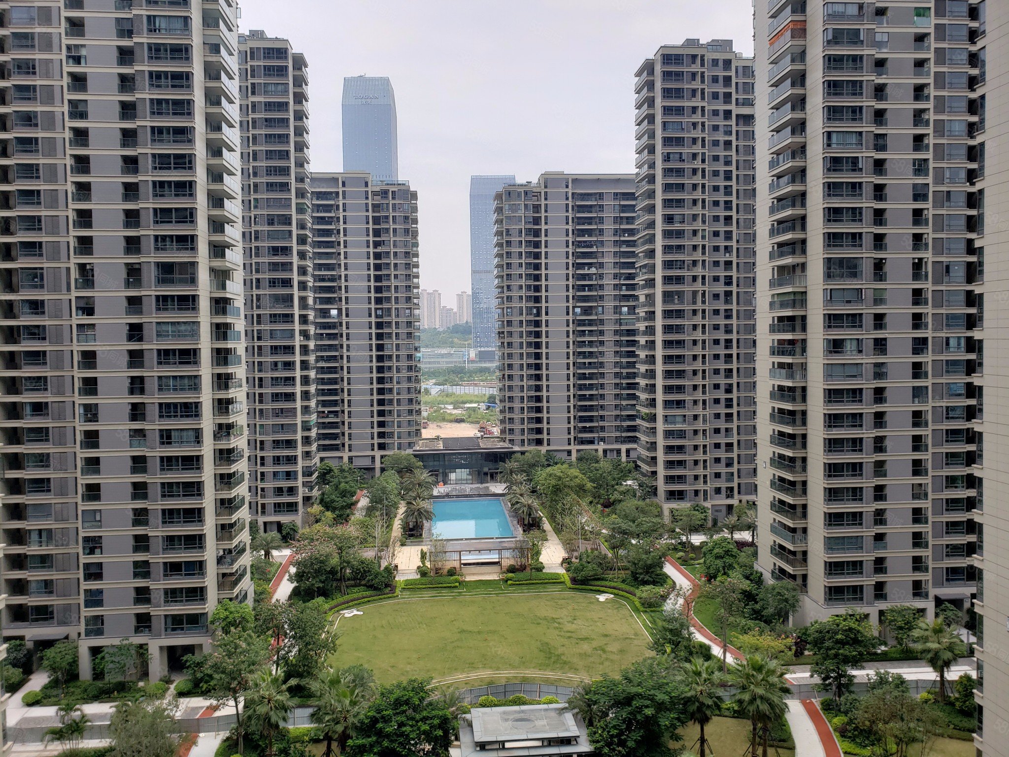 绿城春江明月4房平层7字阳台看江景现代横厅设计户型通透