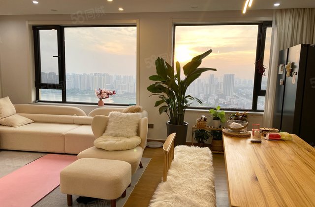 百合新城豪华装修 徒骇河观景房大四居带车位