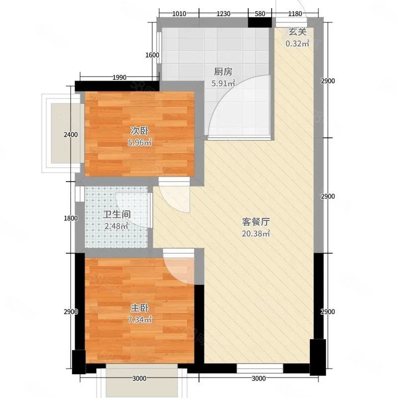 北城根小区1室0厅0卫20㎡南北40万