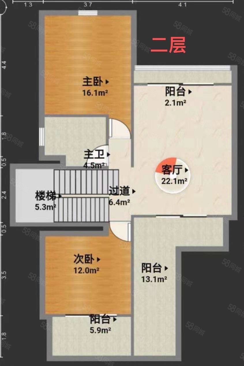 合景天汇广场(别墅)4室2厅2卫158㎡南北255万