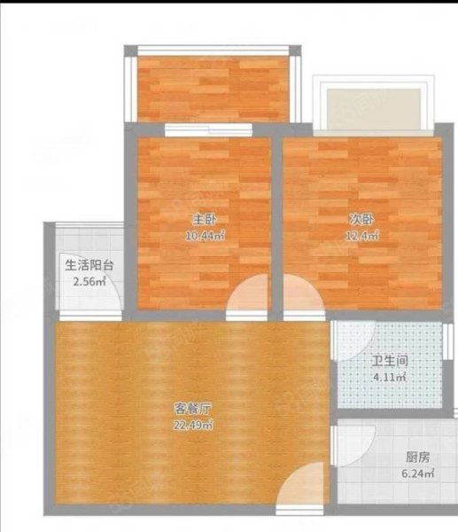 永昌泾花苑2室2厅1卫80㎡南北100万