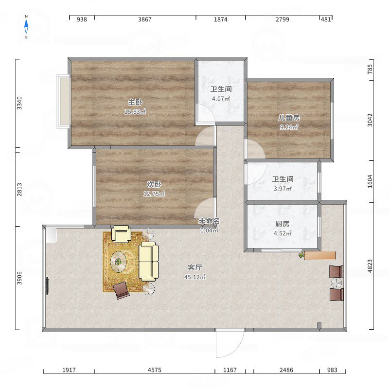 秀江印象7室2厅2卫270㎡南北150万