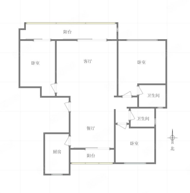 九阙府3室2厅2卫130.25㎡南北152万