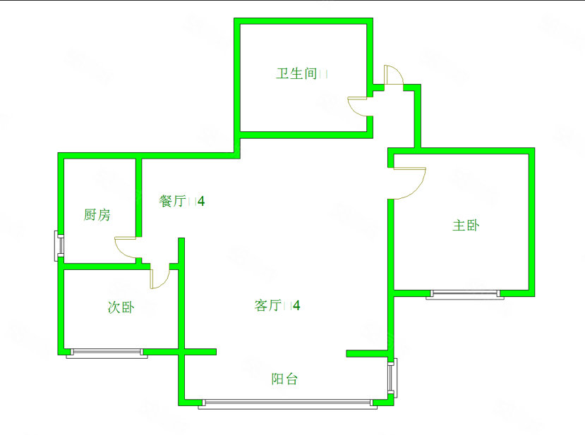 和睦佳园2室2厅1卫80㎡南北67.5万