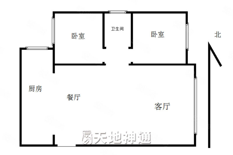 万通怀柔新新家园2室2厅1卫82.51㎡东北240万