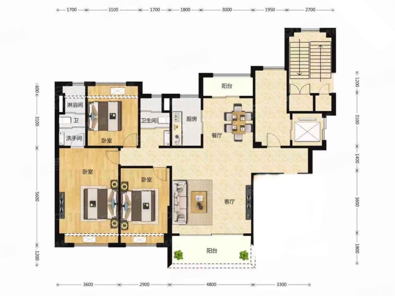 翰林  3室2厅2卫