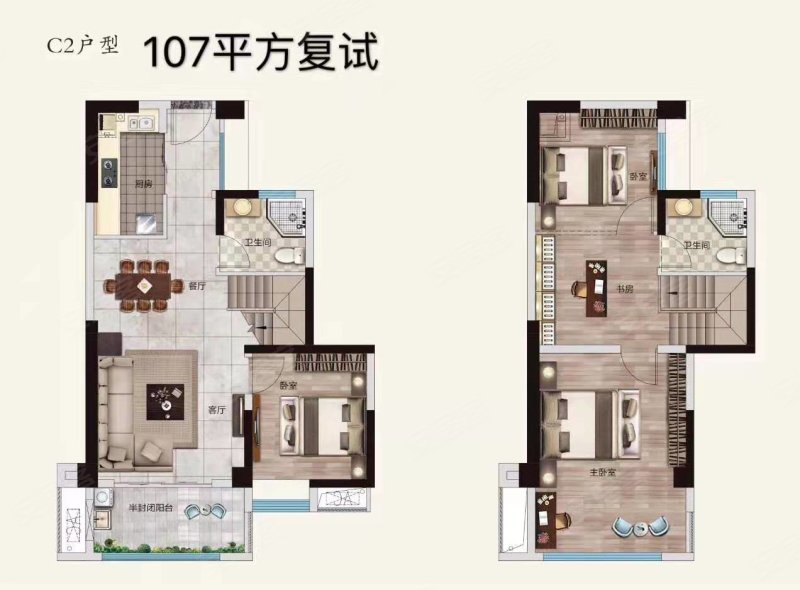 金滩观海4室2厅2卫107㎡南88万