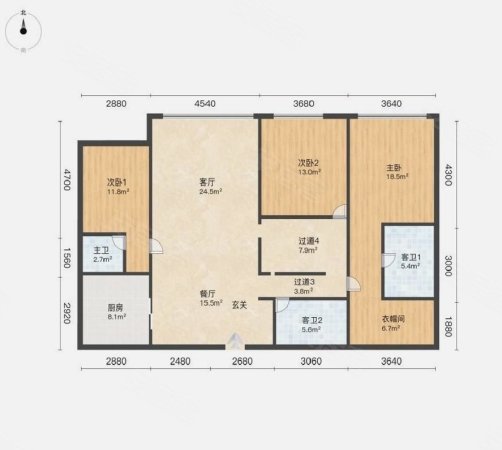 怡水豪庭3室2厅3卫123㎡南482万