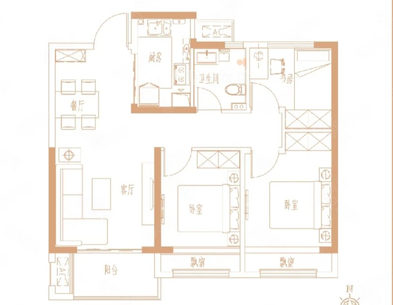 东方嘉园3室2厅1卫110㎡南北39万