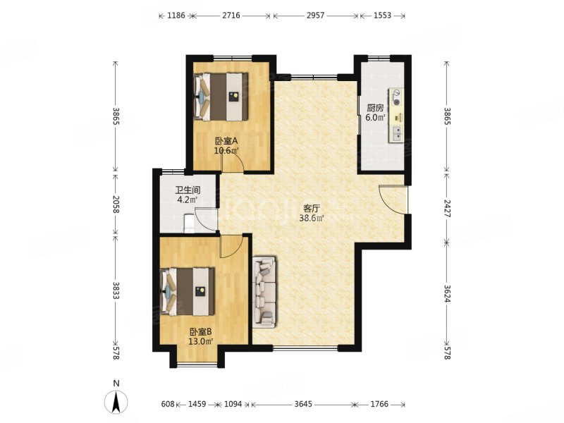 金泰丽湾2室1厅1卫