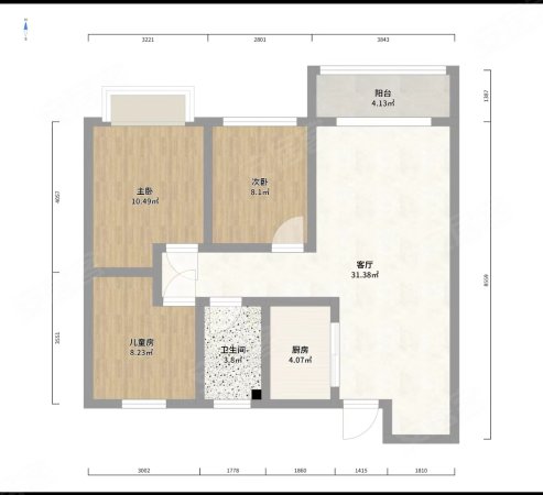 青漳小区3室2厅1卫102㎡东44万