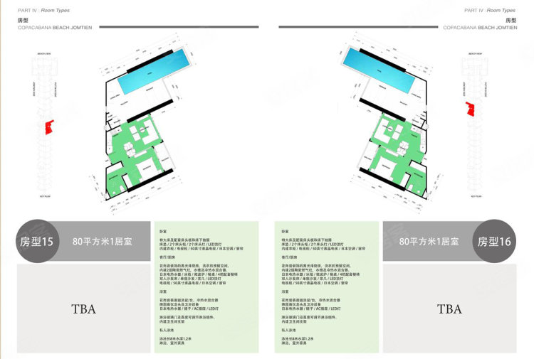 泰国春武里府芭提雅约¥93～200万泰国芭提雅 中天*科帕卡瓦纳 （Copacabana）新房公寓图片