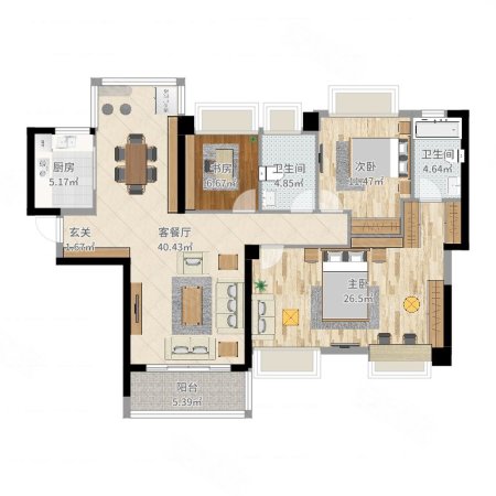 威尼斯世纪城4室2厅2卫138.78㎡南55万