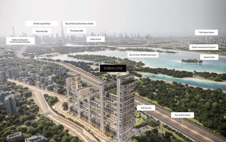 阿联酋迪拜酋长国迪拜约¥229～353万迪拜房产：首霸一号Sobha One高端公寓，高尔夫景观新房公寓图片