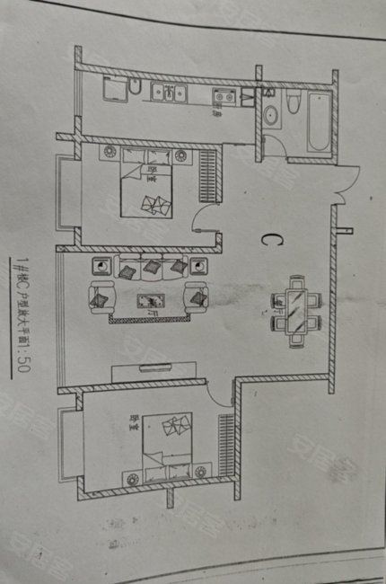 宏达商厦2室2厅1卫110㎡东西50万