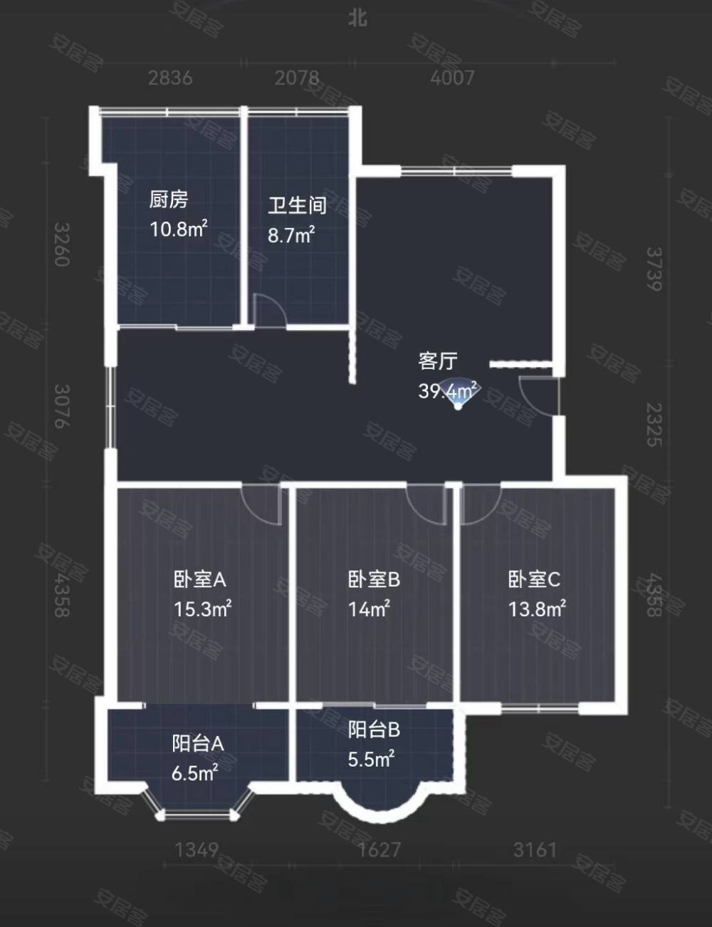 鑫乾花园3室2厅1卫128.42㎡南199万