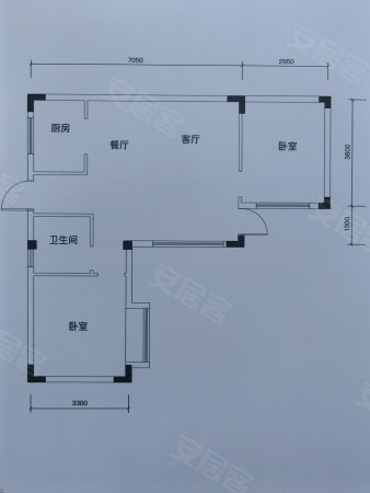 阅蓝山2室2厅1卫64㎡南北35.88万