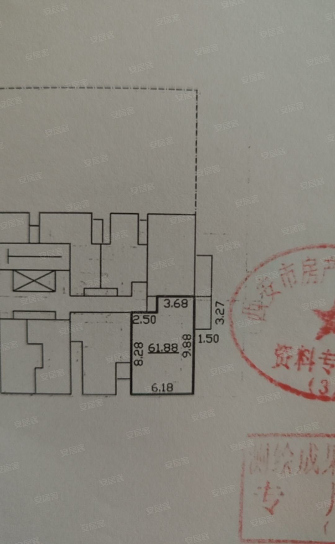 新领地3室1厅1卫80.41㎡南北116万