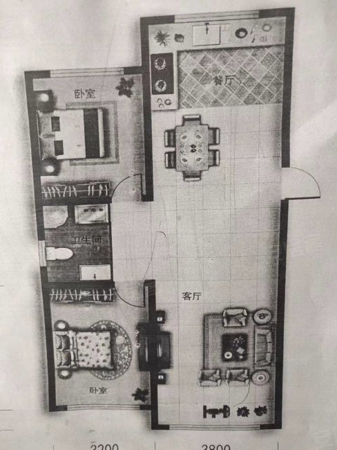 鑫福家园2室1厅1卫62㎡南北27万