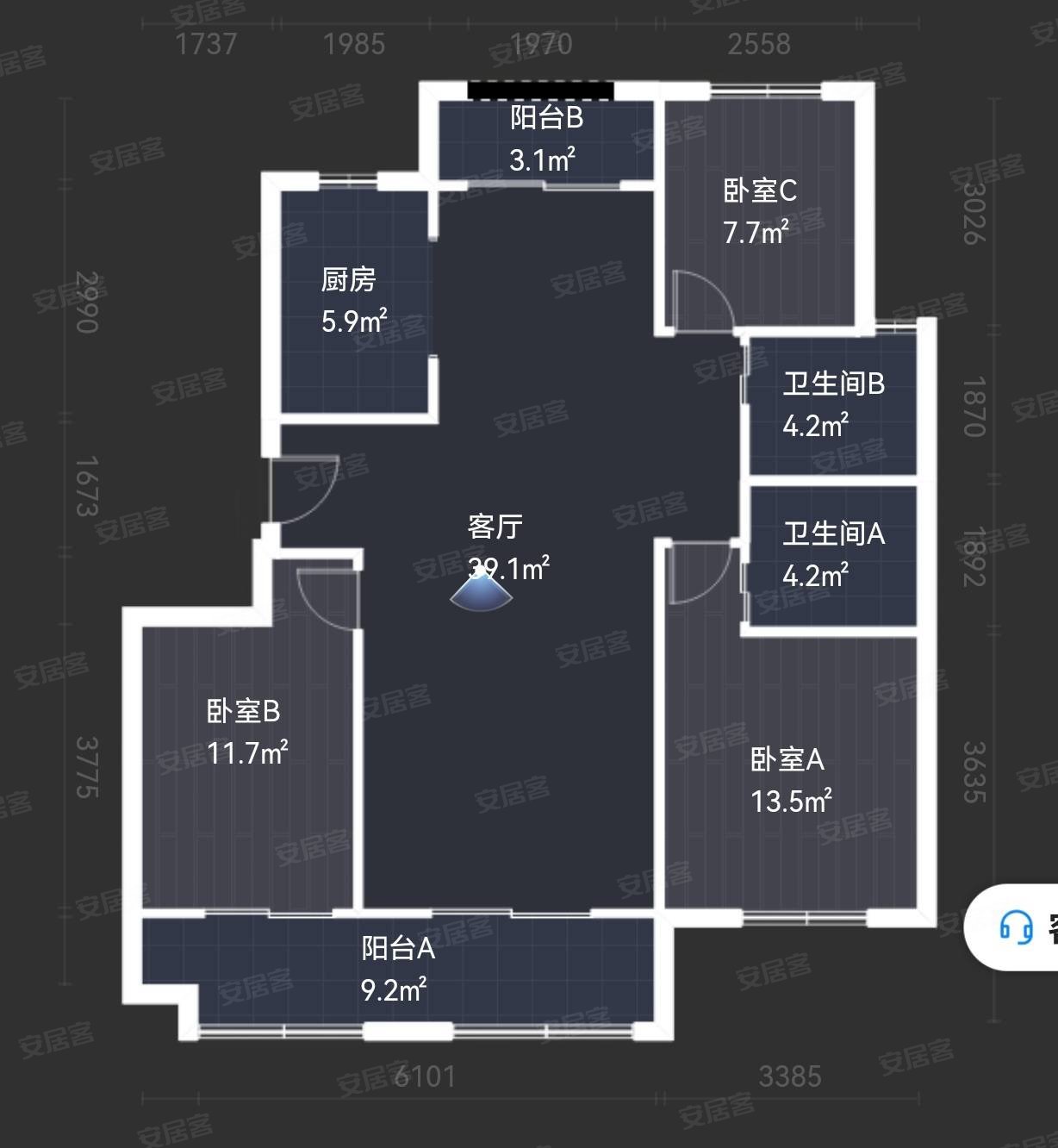 青河实验君兰府,好楼层,青啤君兰府二手房,114万,3