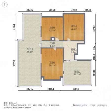 龙湖花园(天赋路)3室2厅2卫143.98㎡南430万