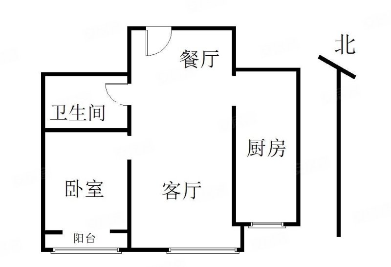 鸿坤凤凰城(别墅)1室2厅1卫75㎡南75万