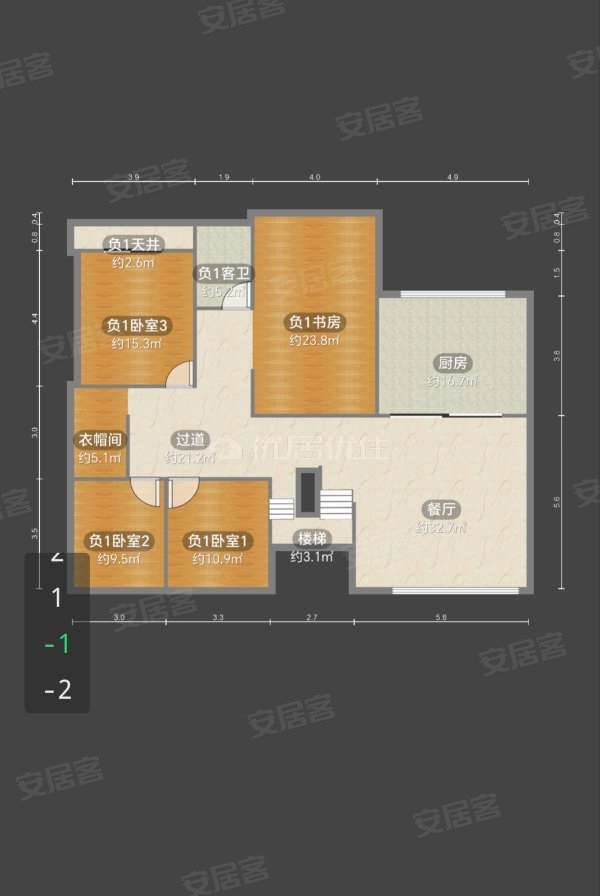 融创紫泉枫丹(二期)5室2厅3卫422㎡南北400万