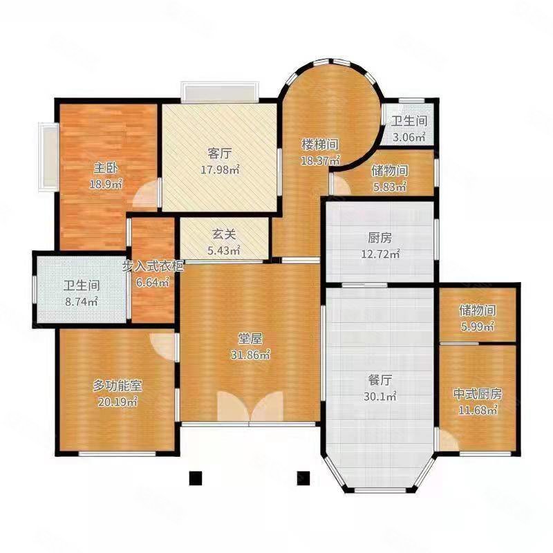 中建水岸琼湖3室2厅2卫114㎡南北58.8万