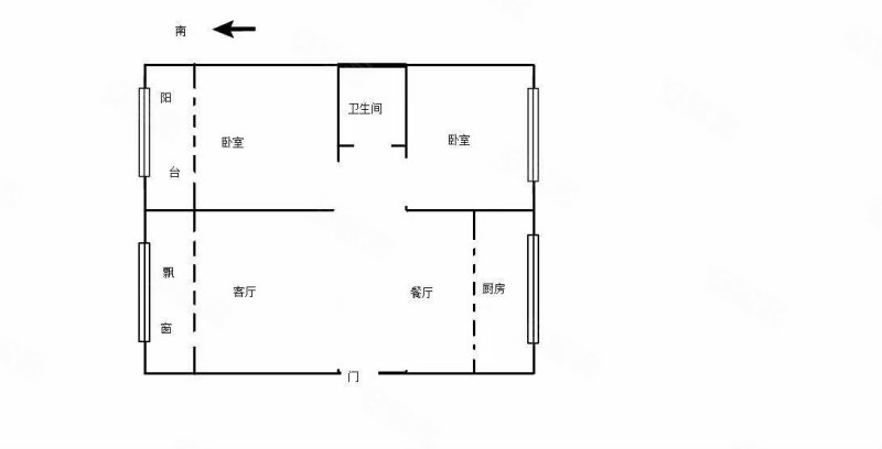 世源育龙城2室2厅1卫90㎡南北28万