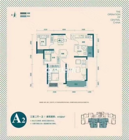 东津世纪城13区翰林院3室2厅1卫102㎡南北60万