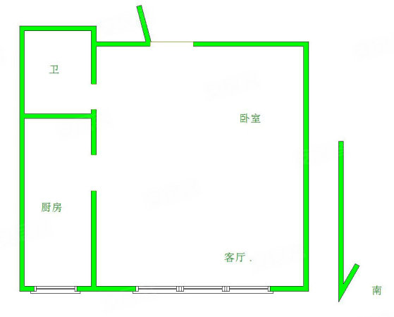 荣盛阿卡小镇1室1厅1卫42㎡南北33万