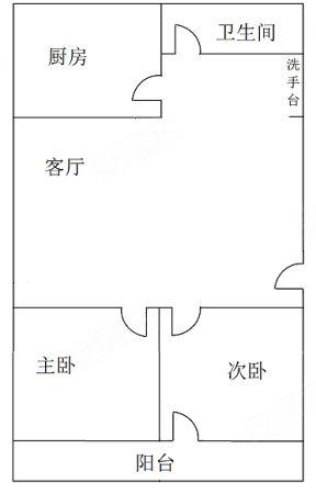 泉河花园2室1厅1卫77㎡南45万