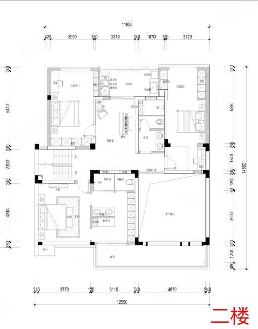 宏达世纪丽景5室4厅3卫149.55㎡东南418万