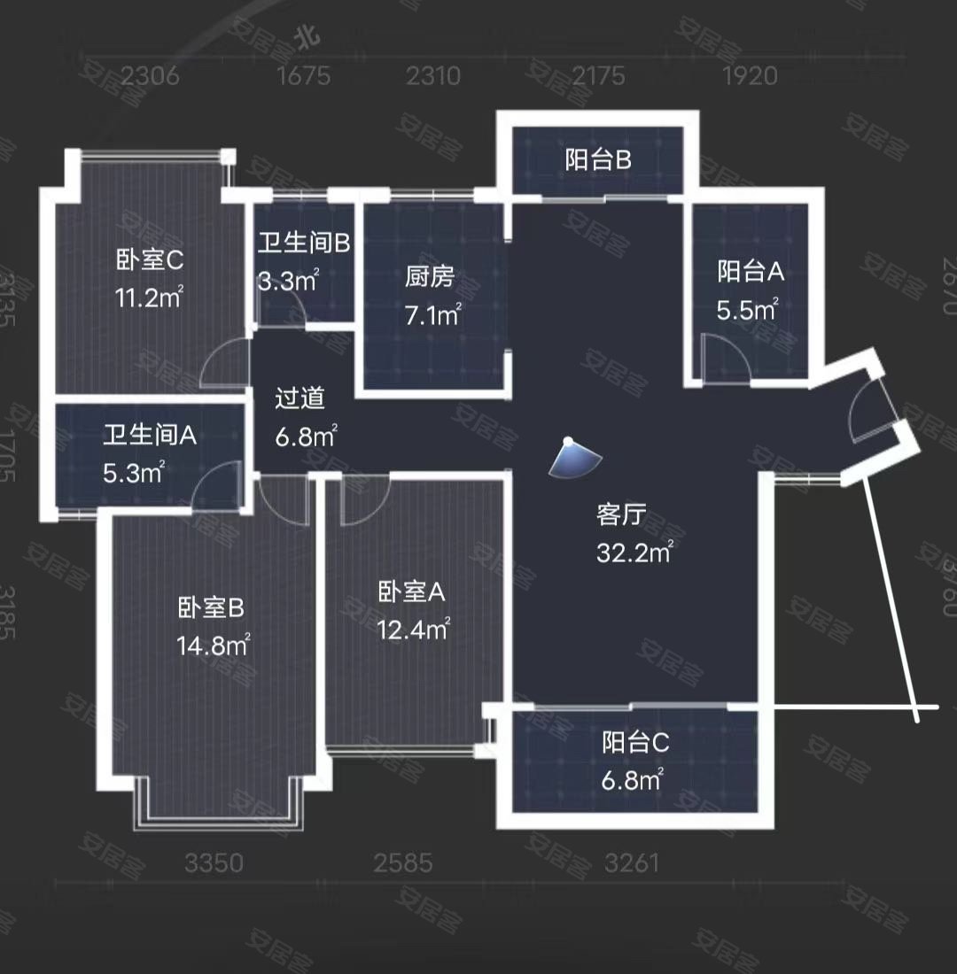 经世龙城4室2厅2卫132.64㎡南66.5万