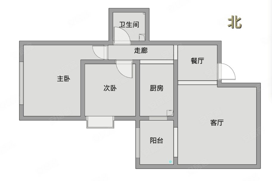 朝阳花园小区(D区)2室2厅1卫86.6㎡东西60万