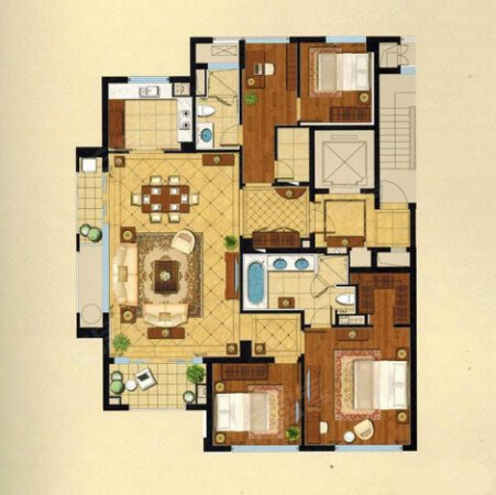 仁山公园,四室两厅两卫,高层楼房25楼