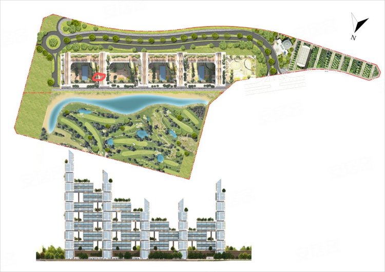阿联酋迪拜酋长国迪拜约¥229～353万迪拜房产：首霸一号高端住宅公寓，高尔夫球场景观新房公寓图片