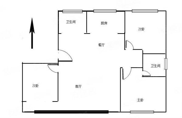 学府帝景3室2厅1卫133㎡南北99万