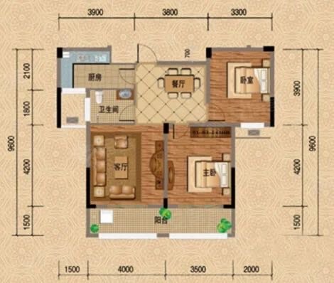 丰海御龙湾西区2室2厅1卫101㎡南56万