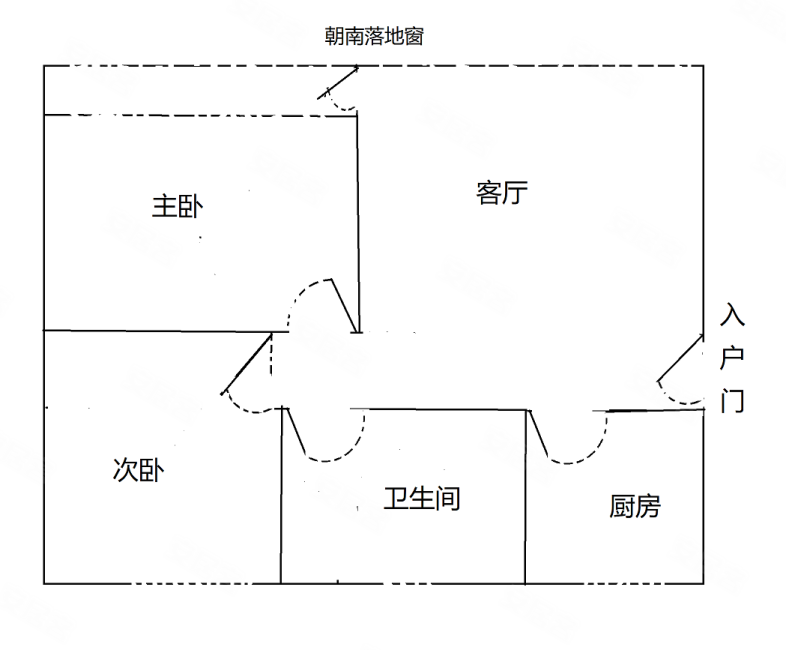 平安小区2室1厅1卫85.9㎡南65万